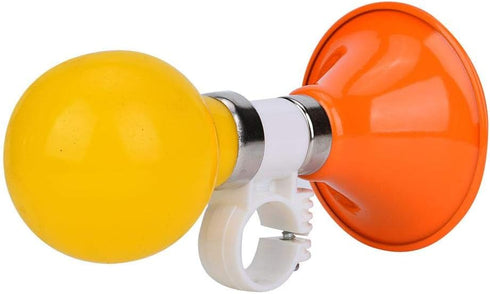 Rubber Children Bike Horn, Metal Loud Warning Bell for Boys Girls Bike Accessory (Orange)