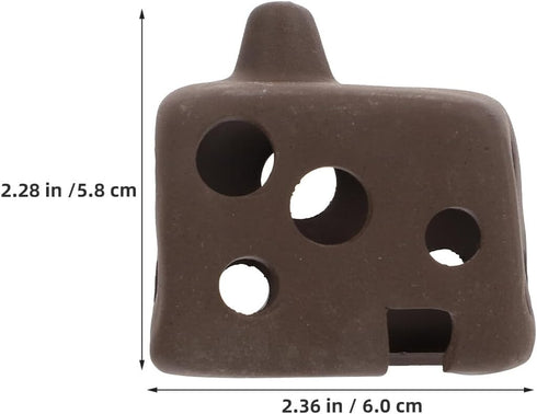 3pcs SOLUSTRE Aquarium Fish Cave Shelter with Multiple Holes Ceramic Betta Fish and Shrimp Hiding House for Breeding