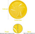Indestructible Dog Flying Discs, Interactive Flyer Toys for Small Medium Dogs, 7.48 inch, Yellow