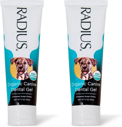 RADIUS USDA Organic Canine Pet Toothpaste 2 Units, 3 oz, Non Toxic Toothpaste for Dogs, Designed to Clean Teeth and Help Prevent Tartar and Remove Plaque, Xylitol Free