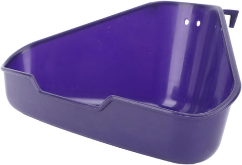 Triangle Corner Potty Sandbox, Plastic Wall Hanging Anti Splashing Small Animals Litter Box Bath Tub Container