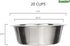 Greendale - 2 Pack (20 Cup Capacity) - Stainless Steel Metal Dog Bowls - Perfect for Dog Food and Water