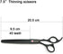Kingstar 8.0in. Matt Black Professional Pet Grooming Scissors Set - Straight, Thinning & Curved Scissors with Comb