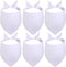 Sublimation Dog Bandanas 6PCS, Heat Transfer Washable Dog Scarf, Blank DIY Solid Kerchief for Large Dogs