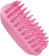 Pet Silicone Shampoo Brush for Medium Large Dogs and Cats, Anti-skid Rubber Grooming Shower Bath Brush (Pink)