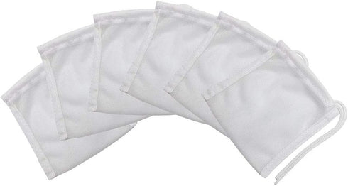 6 Pack Small Filter Bags for Activated Carbon, 3 by 4 inches High Flow Mesh Media Filter Bags