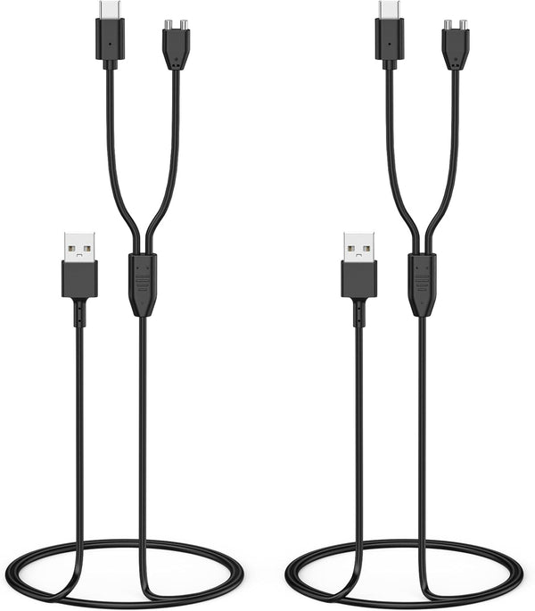 2-Pack Charger for Delupet/Yawpet/Jugbow Dog Training Collar and Remote, 2-in-1 USB Charging Cable