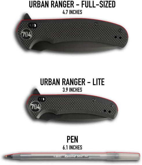 704 Gear V2 3.74" 14C28N Urban Ranger | EDC Folding Pocket Knife with Ambidextrous Thumbstud and Crossbar Lock | Blade