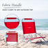 1 Caribbean Joe Folding Beach Chair, Position Lightweight and Portable Foldable Outdoor Camping Chair, Red