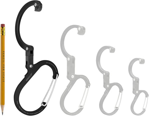 GEAR AID HEROCLIP (Large) Carabiner Gear Clip and Hook for Heavy Duty Items, Camping Backpacks, Kayaks, Bicycles, Garage