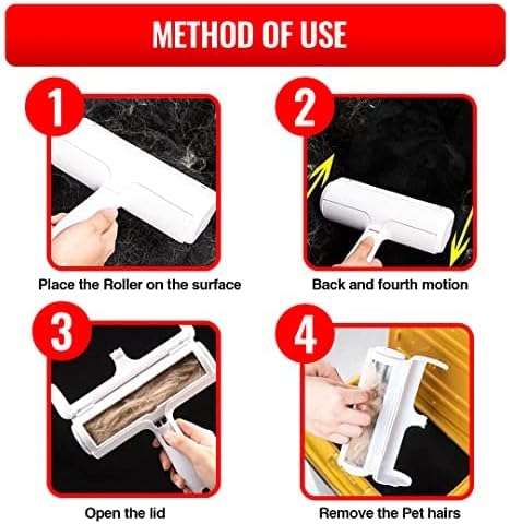 Pet Hair Remover | Portable Lint Roller for Dog & Cat Hair, Eco-Friendly Brush for Couches, Carpet, Bedding & Car