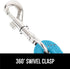 Gorilla Grip Heavy Duty Dog Leash, Soft Handle, Strong Reflective Rope for Night Walking, Durable Puppy Leash (Blue)