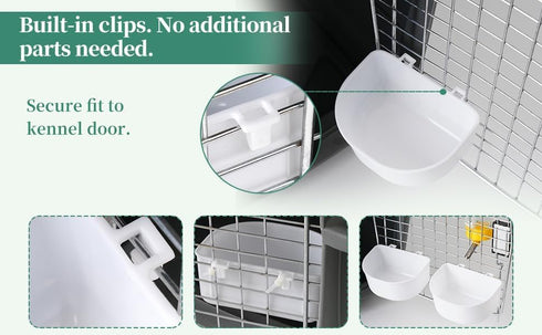 Capybowl Travel Water or Food Bowl, Wide-Mouthed, Secure Attachment for IATA Approved Travel Kennels, Suitable for Pets