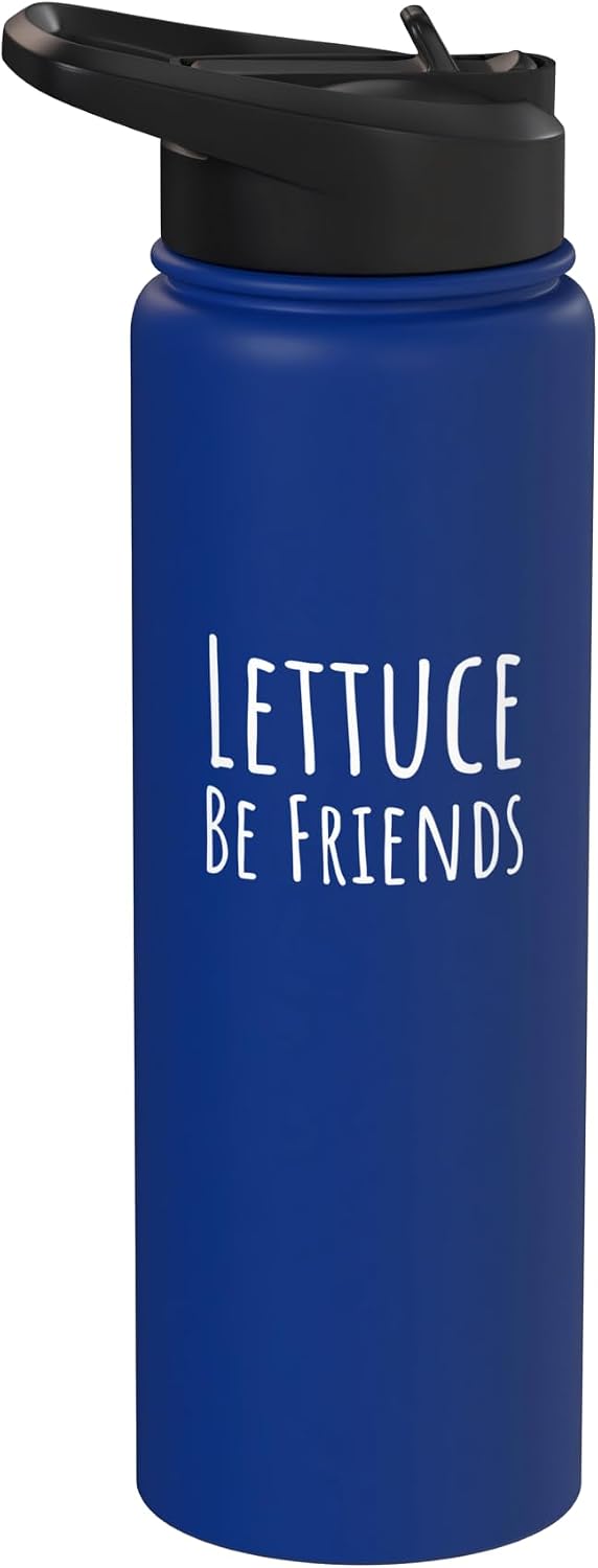 Fontastic Fun Lettuce Be Friends Stainless Steel Insulated Water Bottle