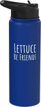 Fontastic Fun Lettuce Be Friends Stainless Steel Insulated Water Bottle