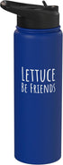 Fontastic Fun Lettuce Be Friends Stainless Steel Insulated Water Bottle