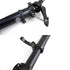 Left Folding Stem Aluminum Alloy 25.4mm×25.4mm Adjustable Stem with Teeth, Folding Riser Stem Set Bicycle Accessories
