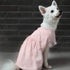 Blueberry Pet My Little Princess Dog Tulle Dress in Baby Pink with Dainty Flower, Back Length 12", Pack of 1