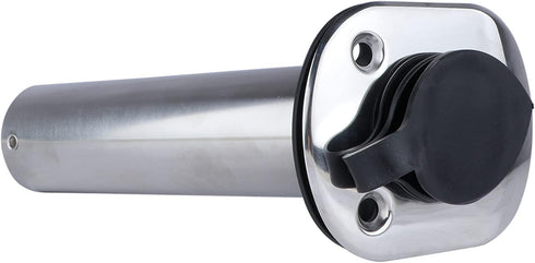 Hoffen 2Pcs Boat Stainless Steel Fishing Rod Holder Flush Mount with PVC Cap, 15/30/90 Degree