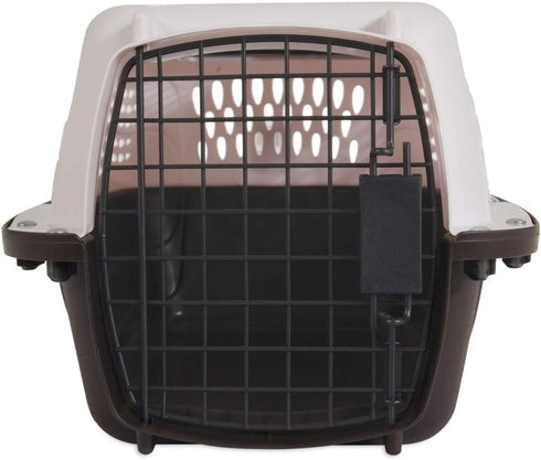 Petmate Two-Door Small Dog & Cat Carrier, Top or Front Loading, 19 inches, Made with Recycled Materials, White