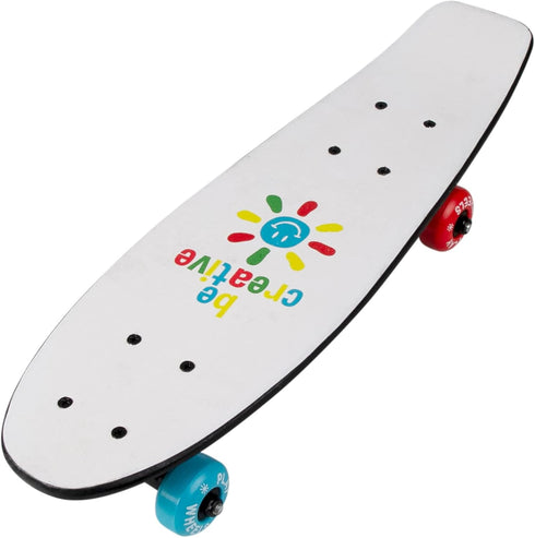 PlayWheels 21" Chalkboard Skateboard with Helmet Combo for Kids