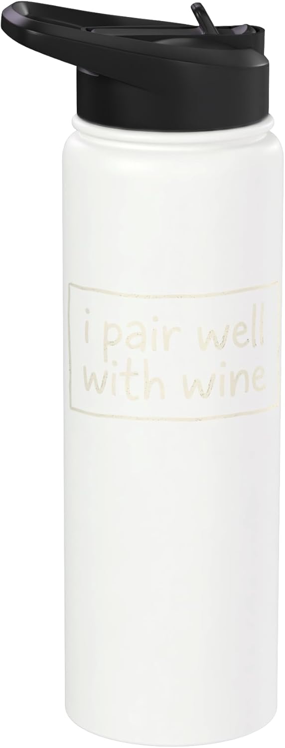 Wine Drinker Humor Tee Winery Life Wine Sommelier I Pair Well with Wine Lover Drinker Winemaker Sommelier Tee Stainless Steel