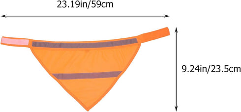 POPETPOP 2pcs pet triangle towel pet triangle bibs orange dog bandana reflector vest animal saliva bibs night walking bandana safety puppy bib plaid scarf polyester small dog reflective