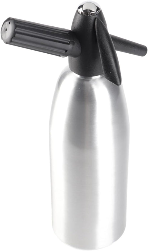 Denash 1L Soda Siphon Bottle,Portable Retro Alloy Soda Siphon, Carbonated Seltzer Water Maker