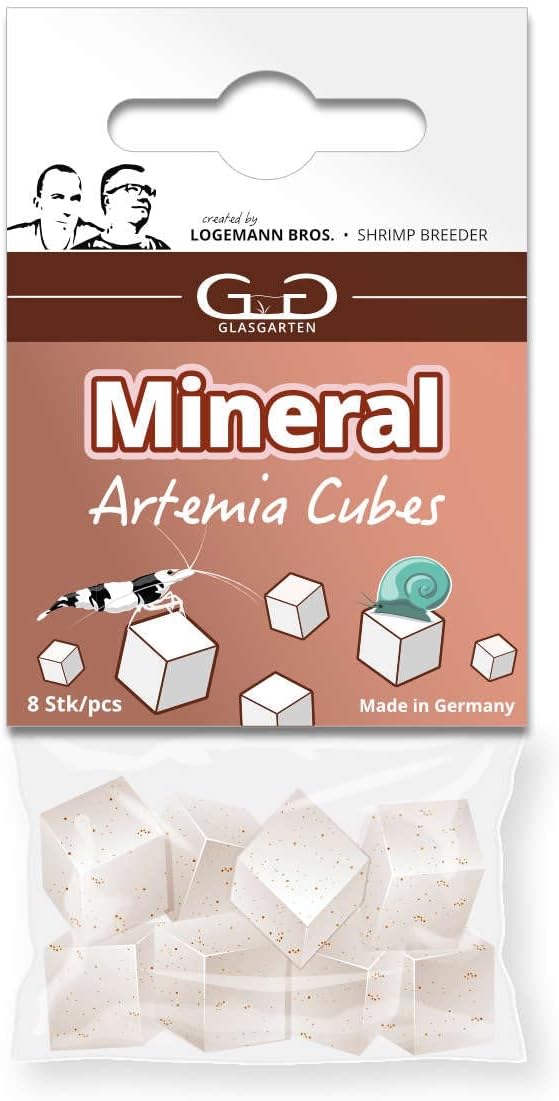 GlasGarten Mineral Artemia Cubes - Supplementary Feed for Shrimp, Snails, Crayfish and