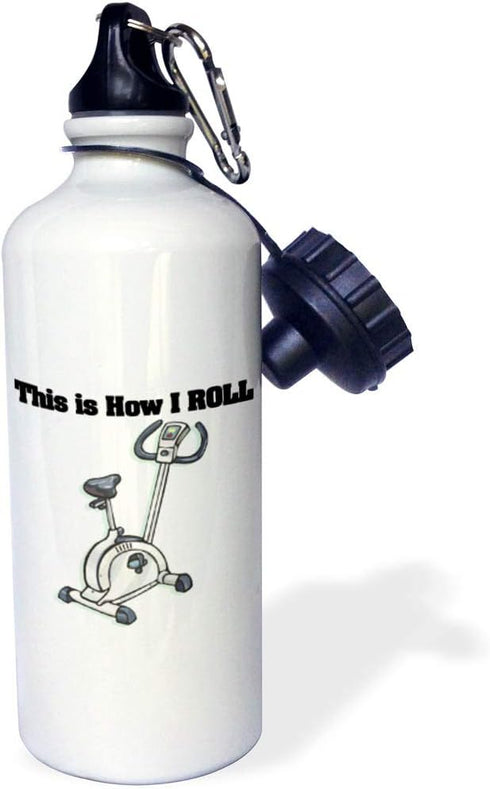 3dRose "This Is How I Roll Exercise Bike Exercising Design" Sports Water