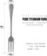 Set, (Matte-1 TiTo Titanium Cutlery Lightweight Titanium Fork and Spoon Portable Reusable Flatware for Home Restaurant