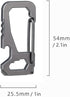 FULLGUEEN Titanium Heavy Duty Keychain Carabiner, Multifunctional EDC Key Clip with Bottle Opener