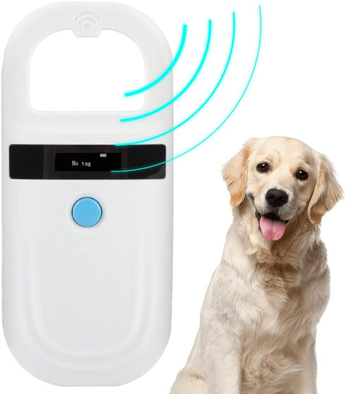 Watris Veiyi Dog Microchip Reader, Pet Microchip Scanner with OLED Display Screen,