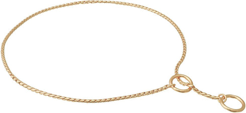Alvalley Metal Chain Dog Show Collar, Pet Slip Collar for Shows, Brass Snake Chain Adjustable for Toy, Small, Medium,