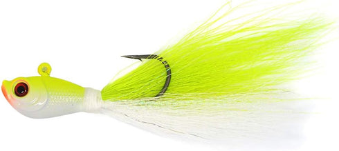 Kmucutie 2 pcs Deer Tail haiKr bucktail Jig Saltwater or Freshwater Bait for Bass Flounder Fishing Lure