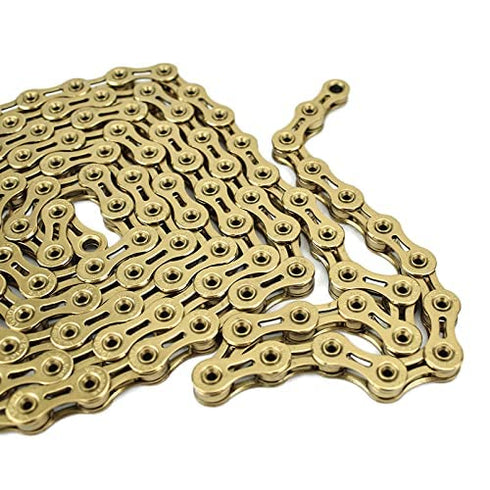 VG SPORTS 6/7/8/9/10/11 Speed Bike Chains, Lightweight Titanium Bicycle Chains for Road Bike/MTB/BMX, 116 Links