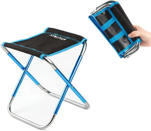 AOUTACC Ultralight Portable Folding Camping Stool for Outdoor Fishing Hiking Backpacking Travelling(XL:13"x14"x15";Large:11.8"x11"x11.4";