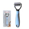 Self Cleaning Slicker Brush for Cats & Dogs, 2 Sided Deshedding Grooming Brush, Puppy Brush for Shedding, Blue