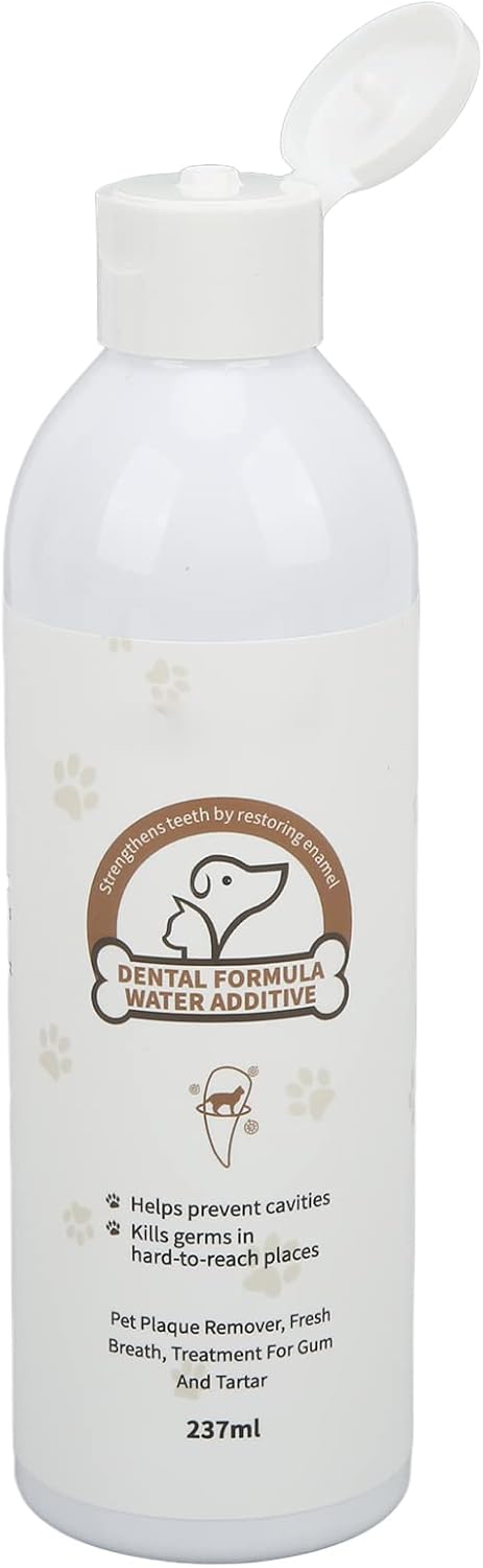 237ML Pet Mouthwash Dogs and Cats Oral Cleansing Water Pet Dental Care Solution for Bad Breath and Tartar
