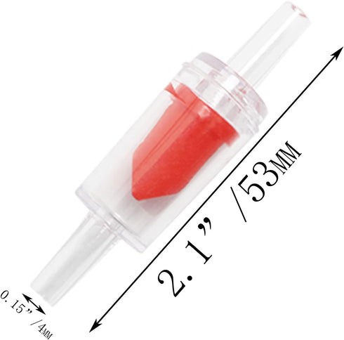 30PCS Red One Way Check Valves Kit for Aquarium Air Pump, Airline Tubing, and Accessories