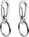 COMTIM 2 Pack Dog Tag Clips - Stainless Steel Heavy Duty Quick Clips Pet ID Tag Holder for Dog/Cat Collar