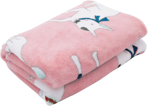 Fluffy Flannel Fleece Pet Dog Bed Throw Blanket Cover for Couch, 29.5 x 39.5 Inches, Cute Animals Design