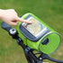Waterproof Bicycle Handlebar Bag with Transparent Pouch and Adjustable Strap, High-capacity Cycling Front Pack (Green)