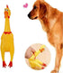 ZGLUZP 1 Pc Yellow Rubber Squeezing Screaming Chicken Toy for Pets Dog Chew Toy MiniaturesSuper Durable Funny Novelty