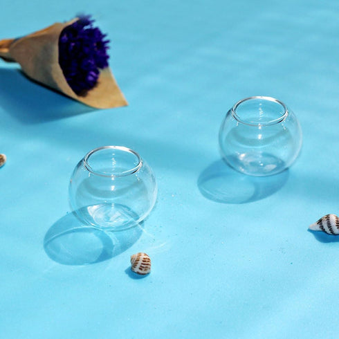 12 Pcs Miniature Glass Fish Bowls | Simulated Mini Fish Tank for Desktop Office Accessories