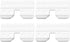 4 Pcs Fast Feed Ceramic Blades - Fit Oster Fast Feed Clipper & Wahl KM Series, Replacement Blade Set