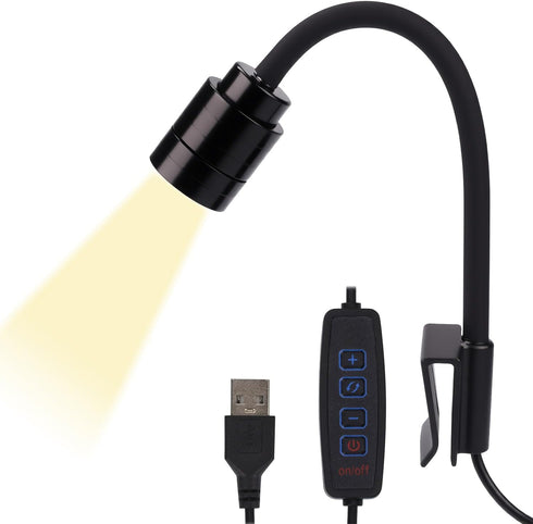 NiuXTool Zoom Mini Aquarium Spotlight with Timer Gooseneck Clip-On Lamp, 1590 Zoom Beam,