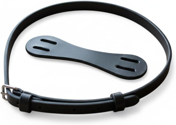 Hunters Saddlery Flash Noseband Strap Attachment with Converter for English Leather Horse Bridle