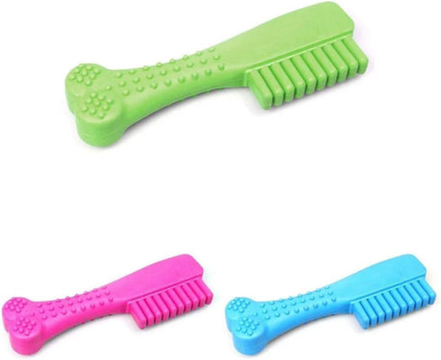 1x Pet Chew Toy, Soft-Rubber Resistant Comb Shaped Chewing Toy for Cat and Dog (14cm)