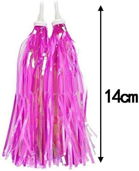 lasenersm 6 Pairs Bike Handlebar Streamers, Tassels for Girls Boys Bicycle Grips Accessories (Blue, Pink, Purple)
